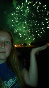 Jess holding fireworks for AD blog